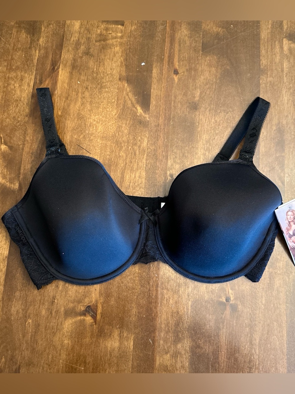Bravado Designs Nursing Bra Black 36D Black Style 160DE Breastfeeding NEW